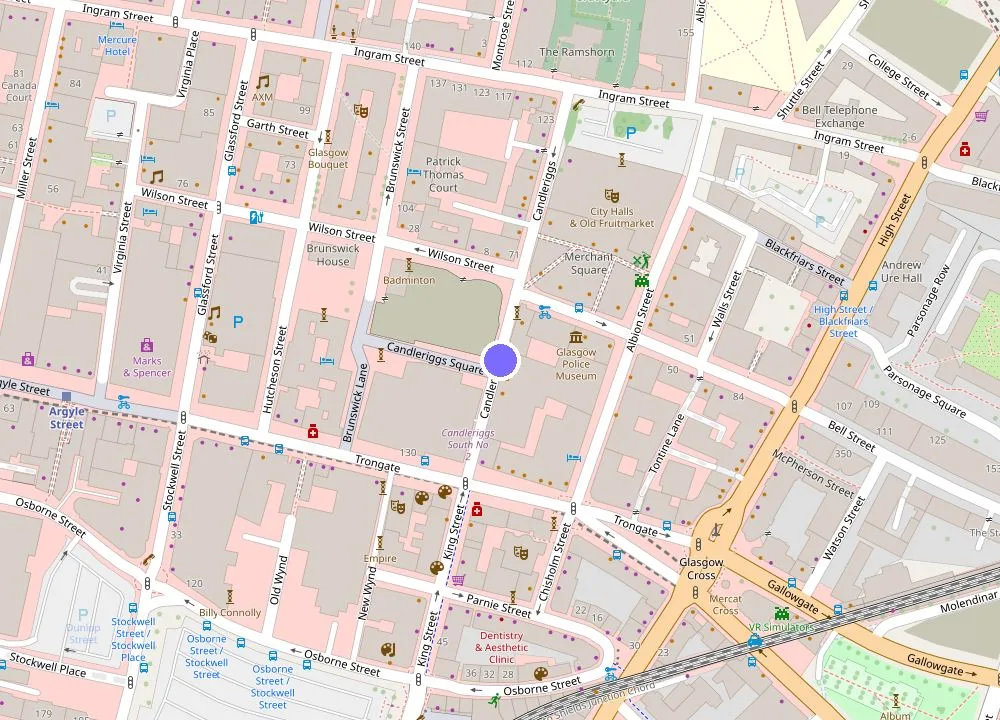 Map: The Social Hub Glasgow