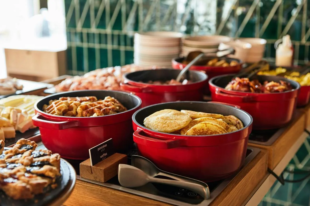 Buffet of different foods at The Social Hub Glasgow